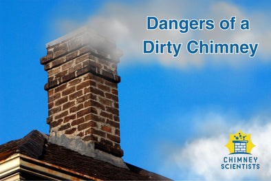 a brick chimney in need of a cleaning and inspection to prevent dangers from creosote buildup in Philadelphia, PA